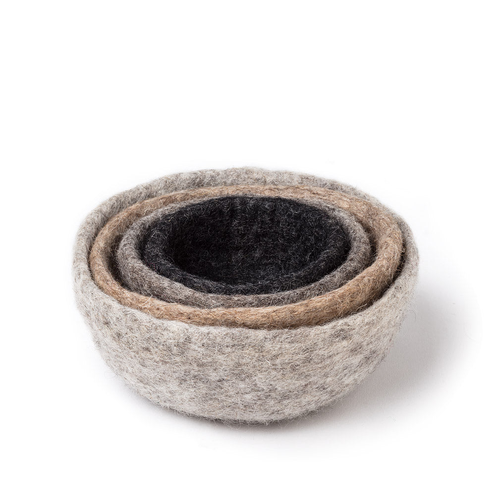 Felt Fair Trade Nesting Bowl Set