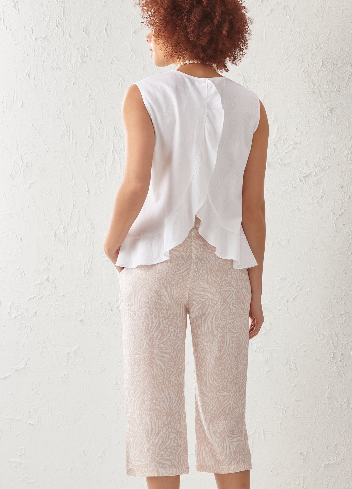 Woven Linen Mix Sleeveless Top