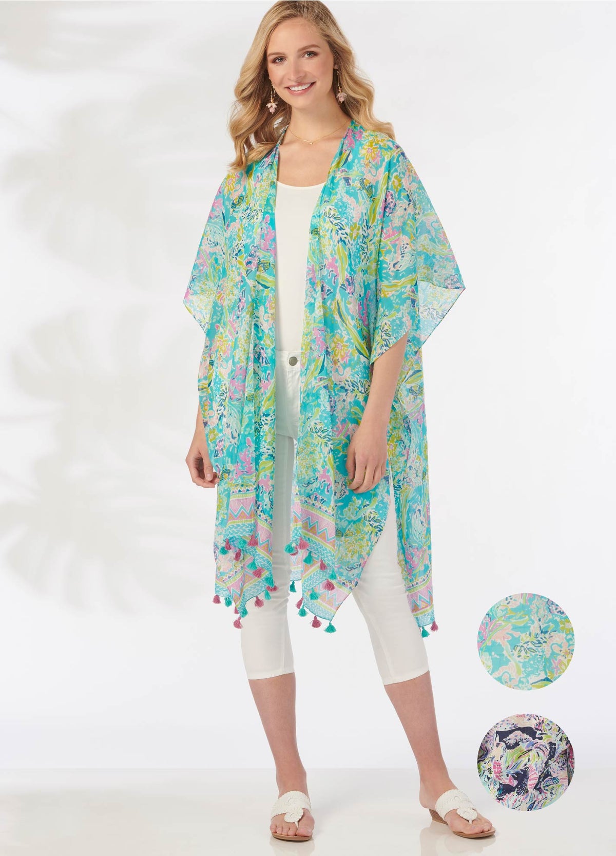 Tropical Printed Kimono