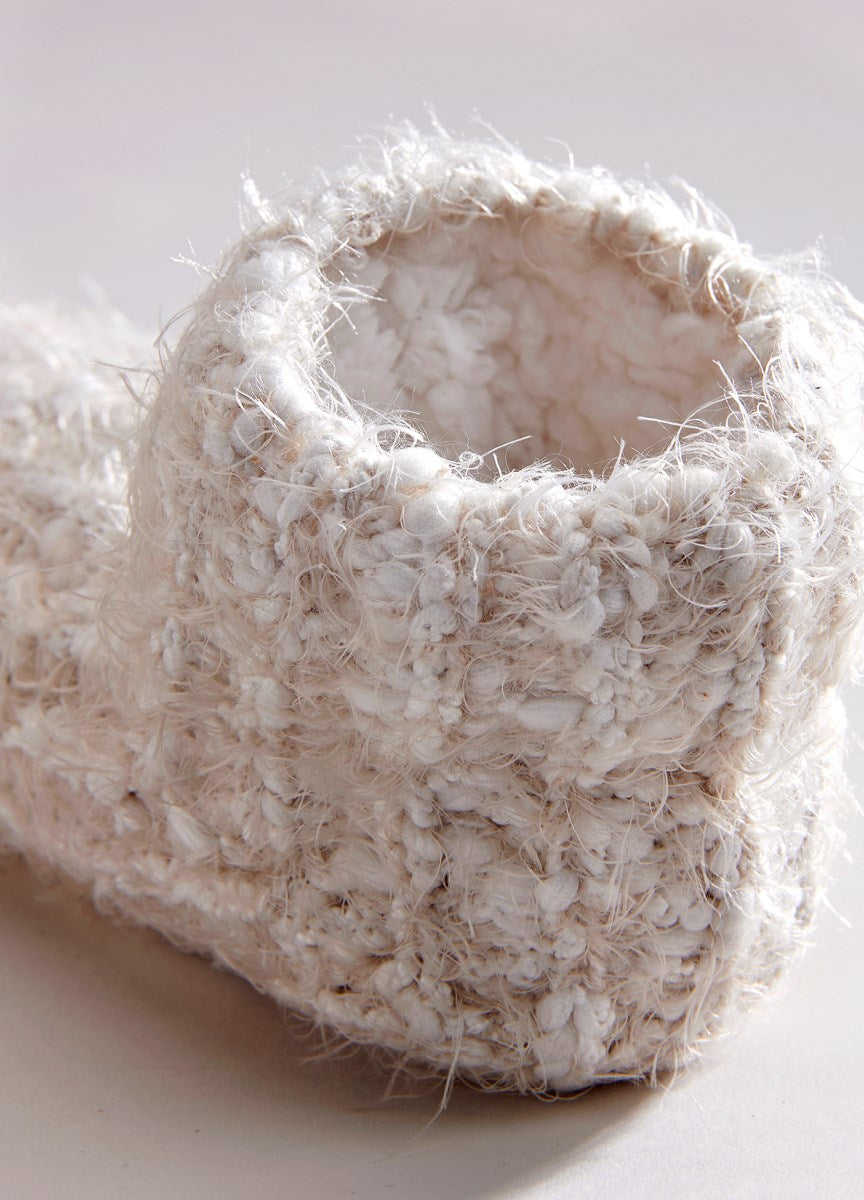 Sherpa Lined Slipper Socks in Luxe Blended Yarn