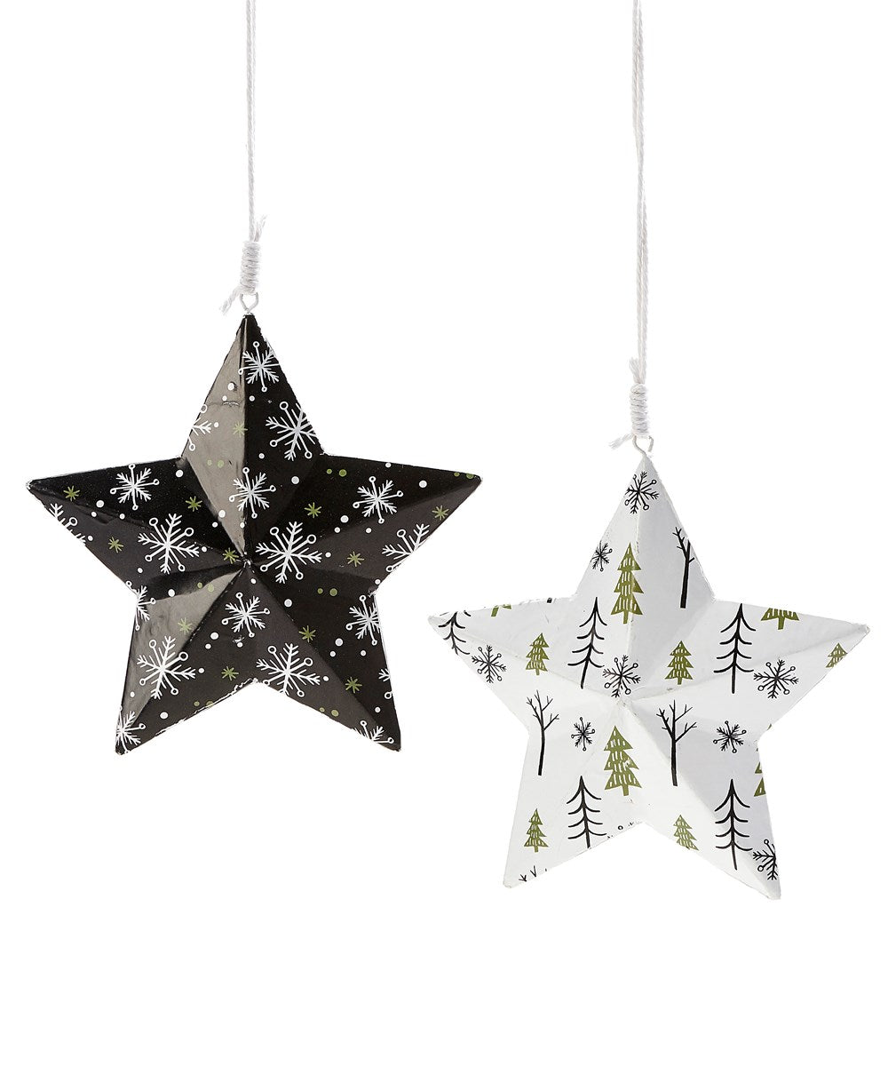 Double Sided 3D Star Ornament,