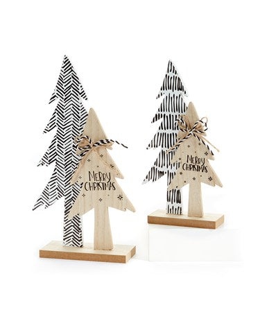 Tree Deco on Stand-Set of 2