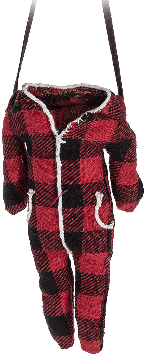 Plaid Onesie Winter Ornament