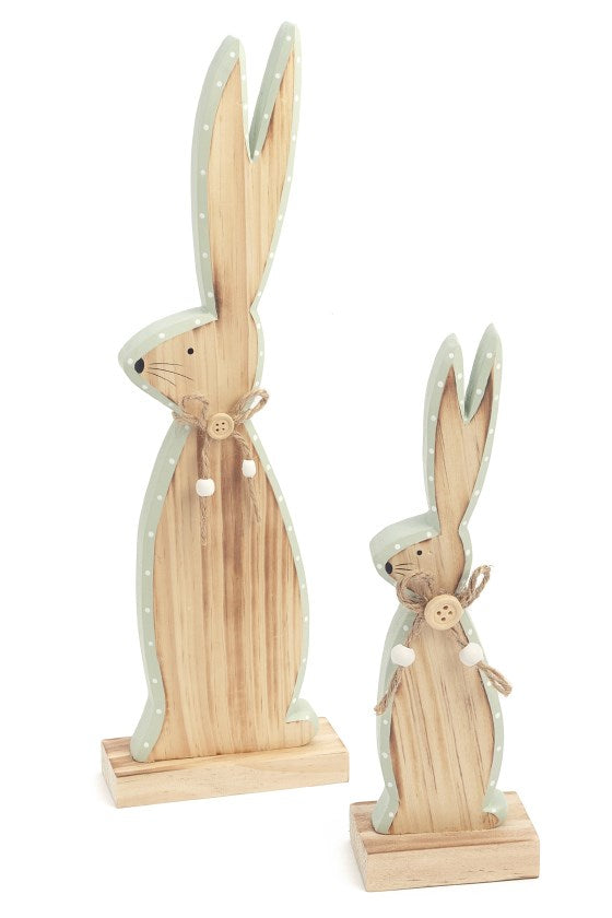 Tall Wooden Rabbit Decor