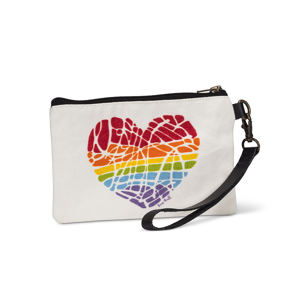 Rainbow Heart Pouch w/ Strap