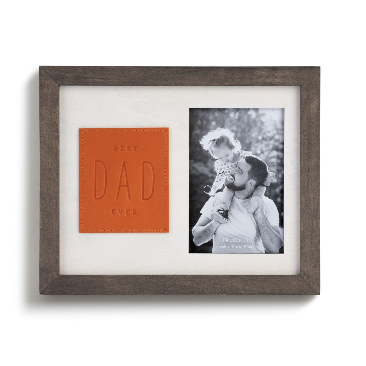 Leather and Wood Picture Frame Best Dad/Grandpa
