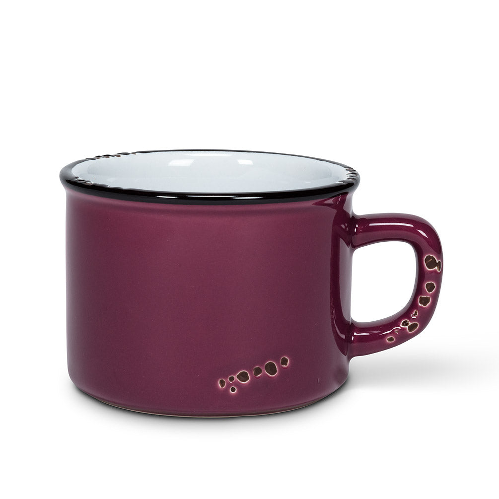 Enamel Look Cappuccino Mug 8oz