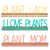 "Plant Lady, Plant Mom, Love Plants" Tabletop Sign with Wall Hangers