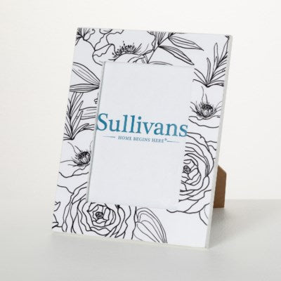 Picture Frame-Black and White Floral