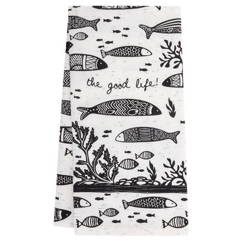 BOHO B&amp;W Tea Towel