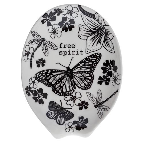 BOHO B&amp;W Ceramic Spoonrest