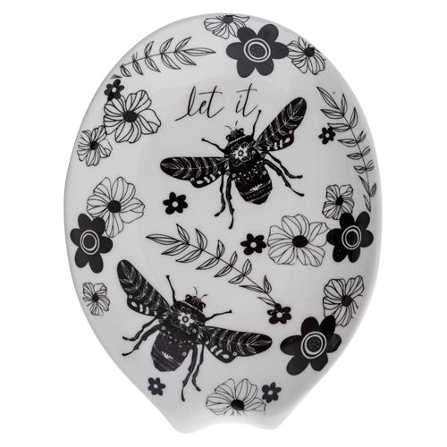 BOHO B&amp;W Ceramic Spoonrest
