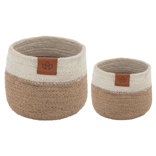 Woven Jute Basket Planter Set