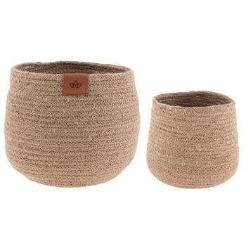Woven Jute Basket Planter Set