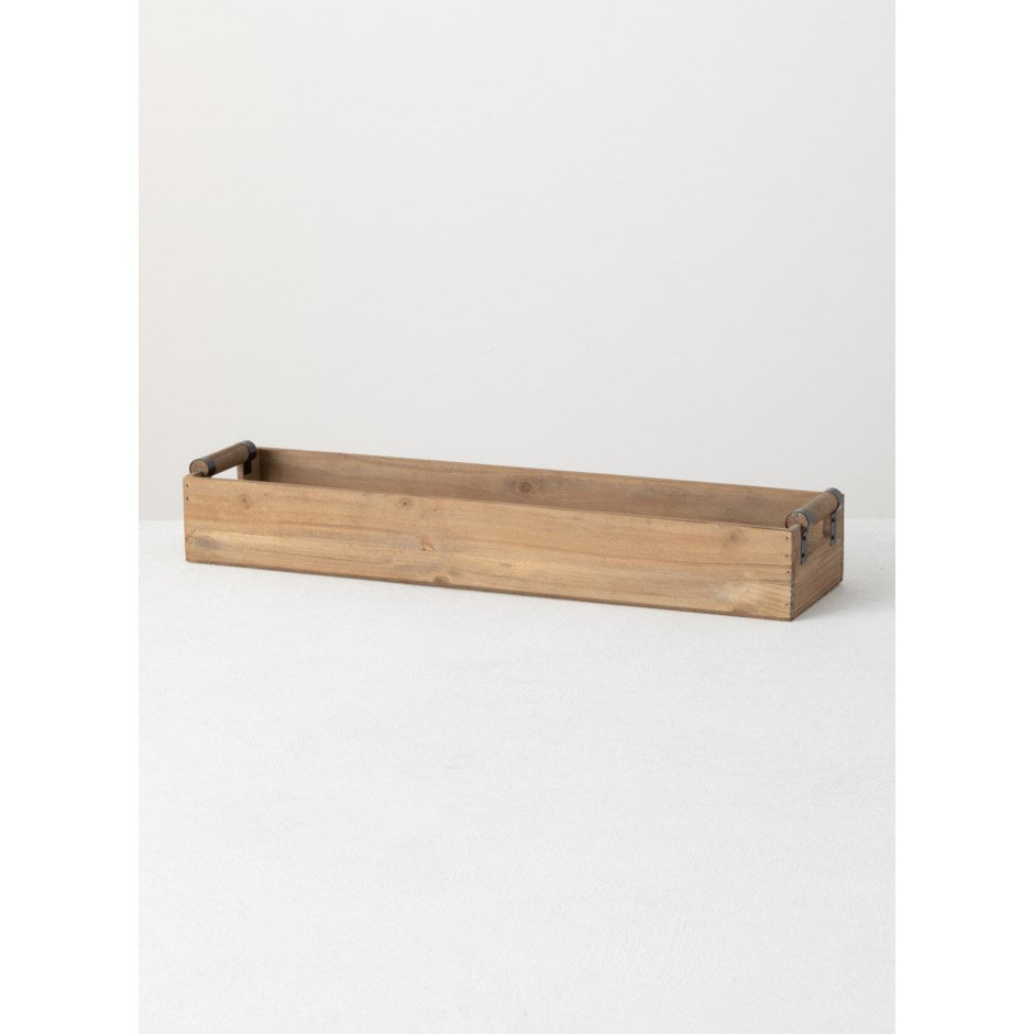 Wood Rectangular Table Container