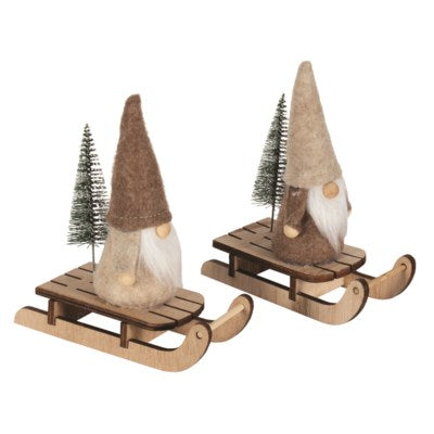 Wooden Santa Gnome Decorations