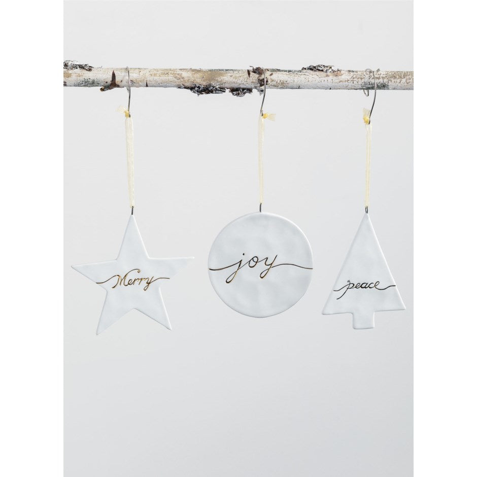 White Ceramic Ornament-Assorted