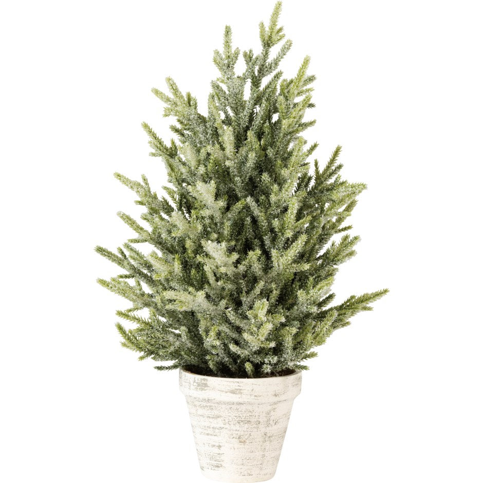 Frosted Decorative Tree in White Pot