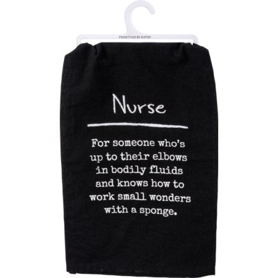 Black &amp; White Sentiment Cotton Dish/Tea Towel