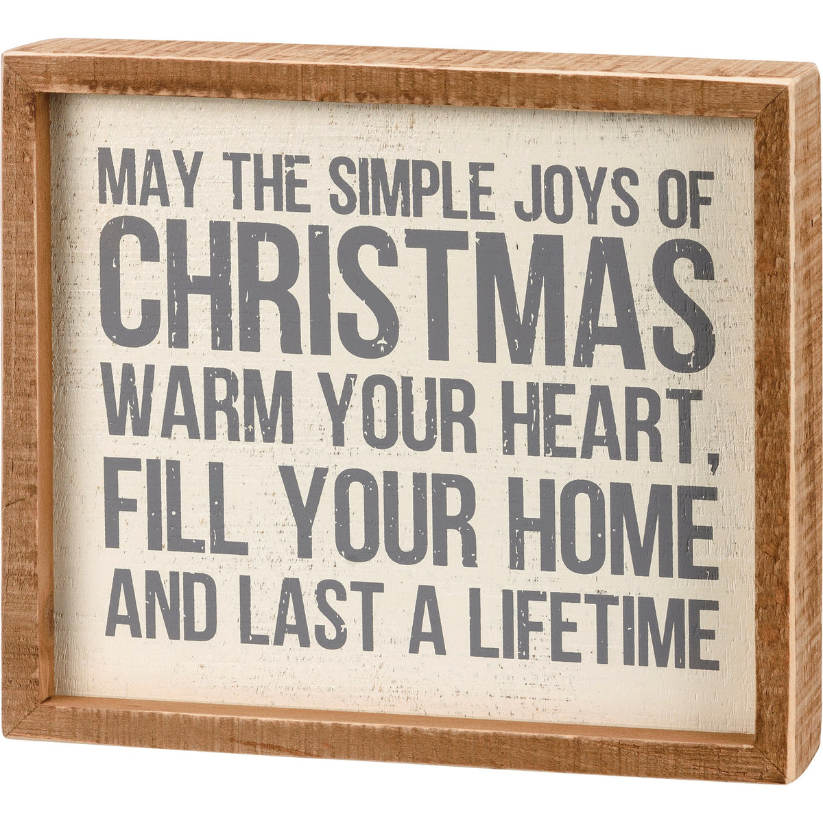 Wood Framed Christmas  Box Sign