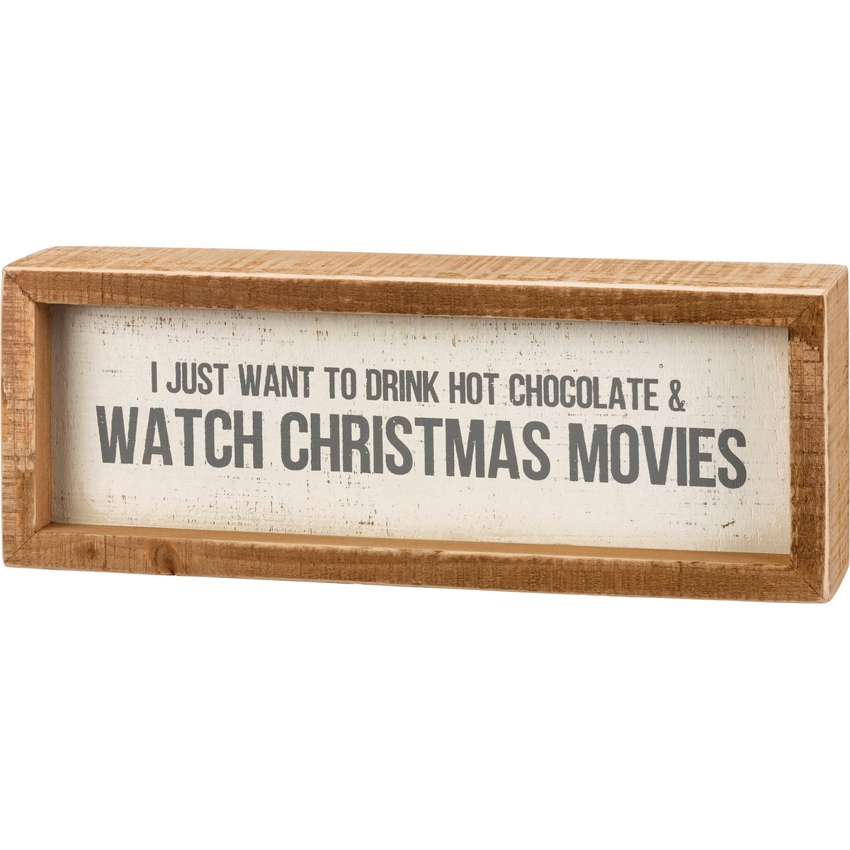 Wood Framed Christmas  Box Sign
