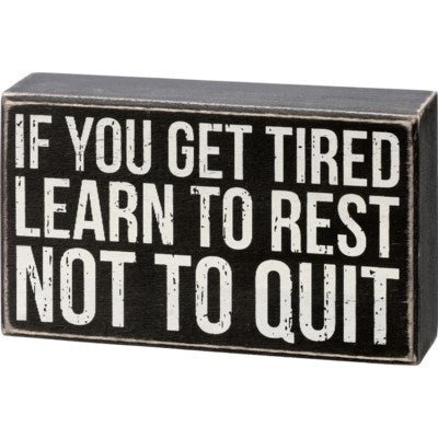 Black &amp; White Box Sign