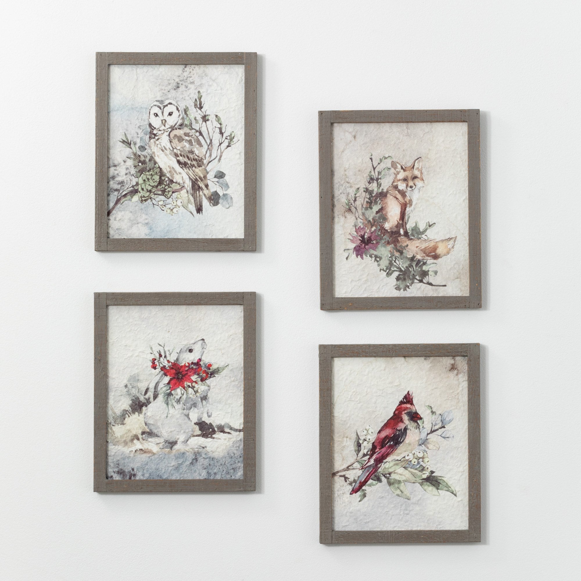 Winter Animal Wall Art Asst.