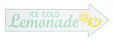 Ice Cold Lemonade Arrow Wall Decor