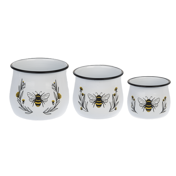 Bee &amp; Floral Mini Planter (3 pc. set)