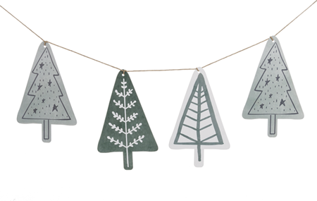 Embossed Metal Tree Garland