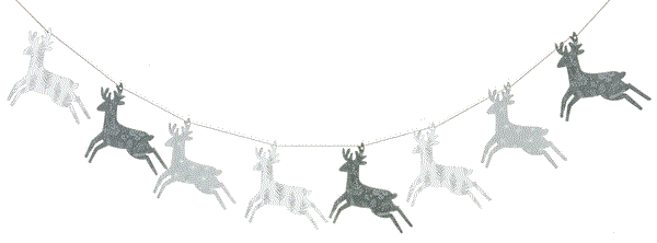 Embossed Metal Tree Garland