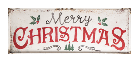Metal Merry Christmas Sign