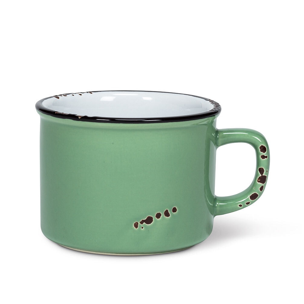 Enamel Look Cappuccino Mug 8oz