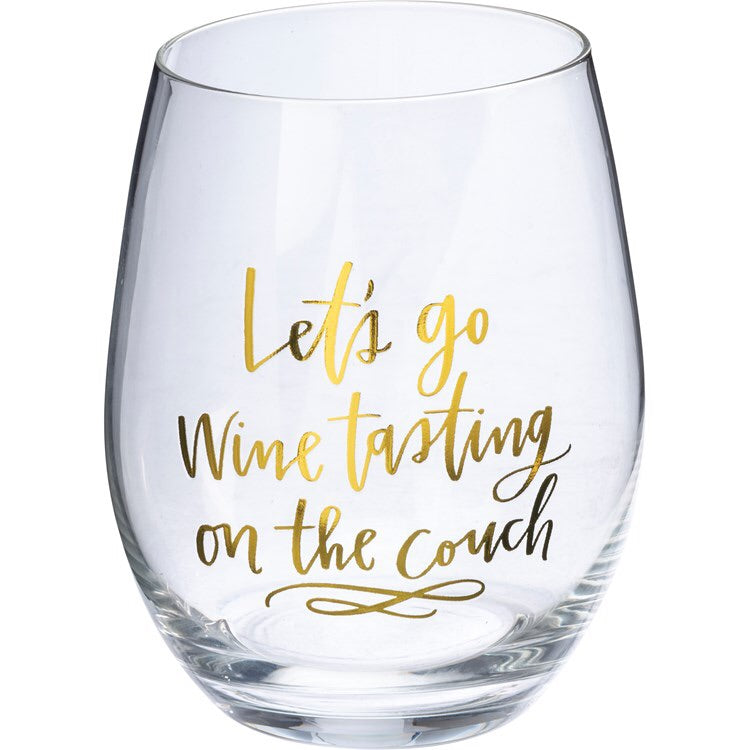 CLEARANCE Stemless Wine Glasses