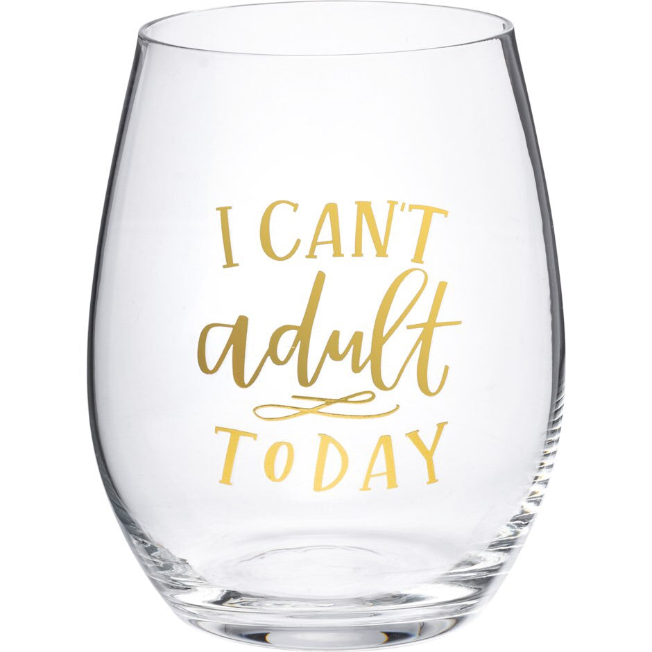 CLEARANCE Stemless Wine Glasses