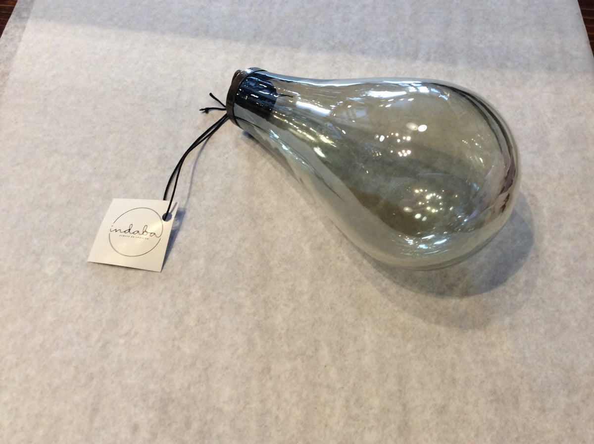 Large Luster Bulb Shape Hanging Glass Ornament