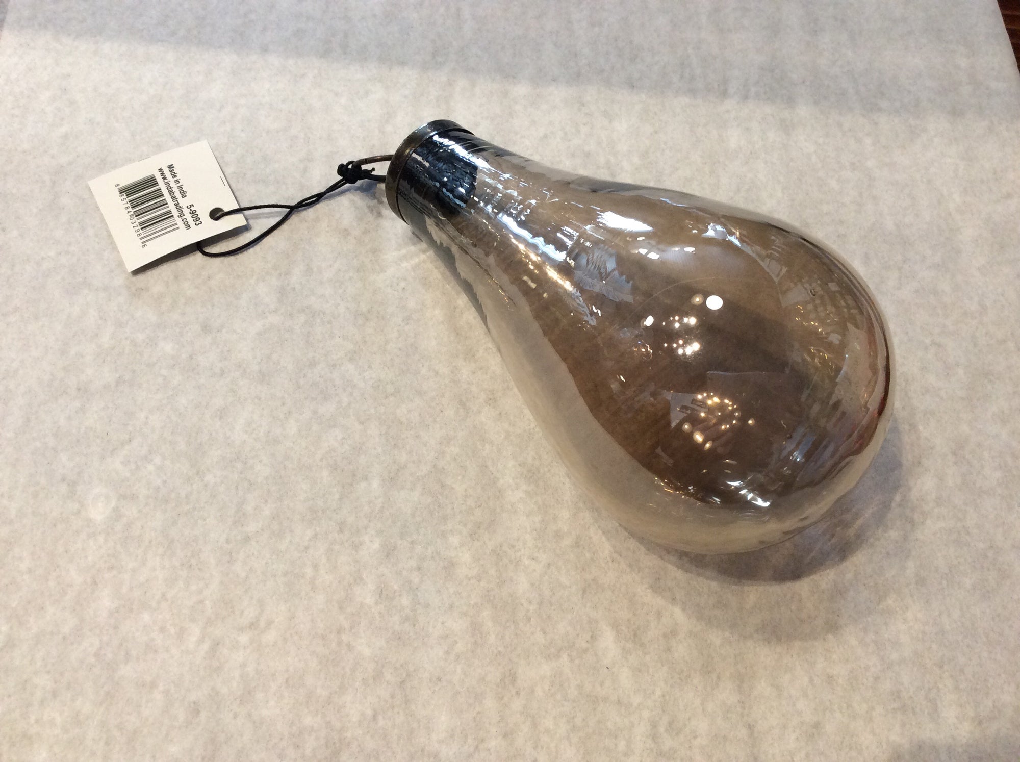 Large Luster Bulb Shape Hanging Glass Ornament