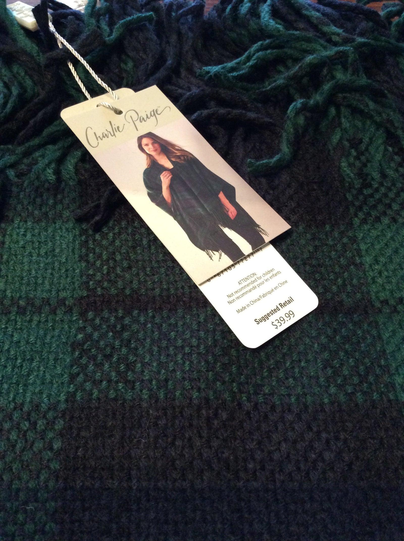 Green and Black Plaid Cape