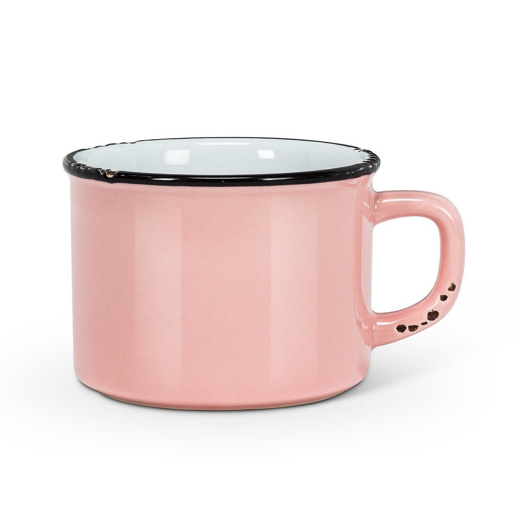 Enamel Look Cappuccino Mug 8oz