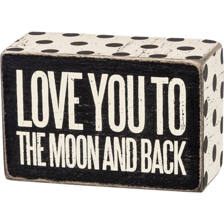 Black &amp; White Box Sign - Love