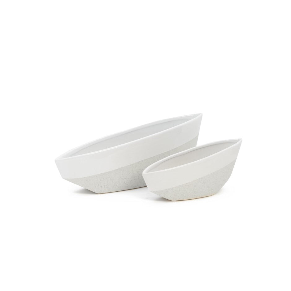 White Puli Half Moon Bowl