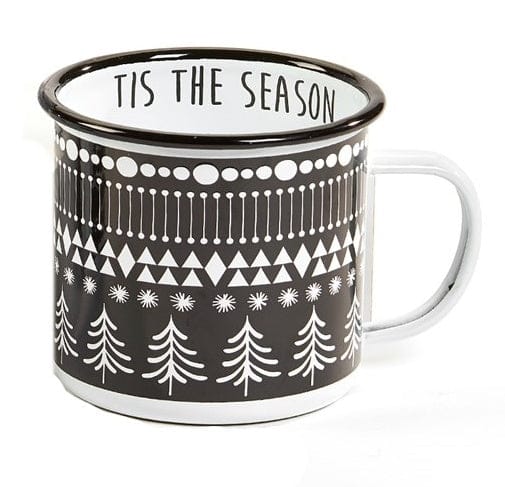 Black and White Winter Enamel Mug