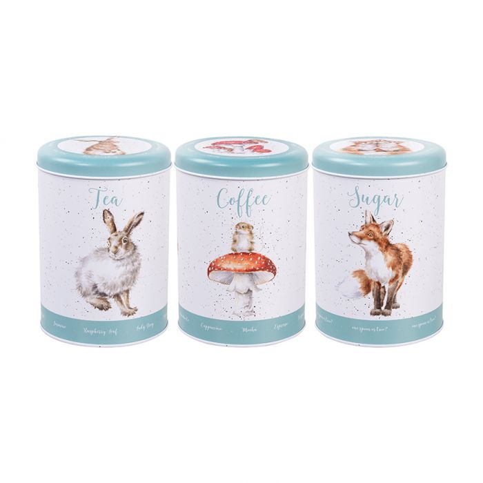 Wrendale Tea Coffee Sugar Canister Set