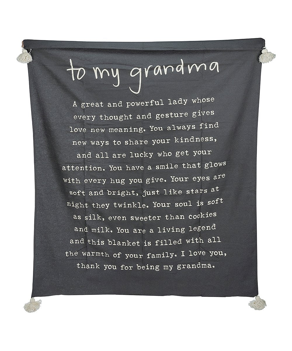 Cotton Sentiment Throw